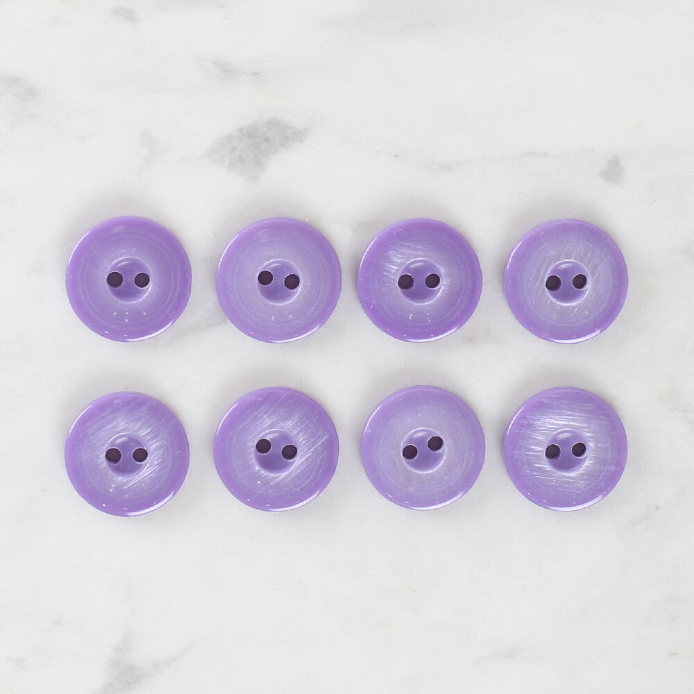 Loren Crafts 8 Pack Button, Purple - 1109