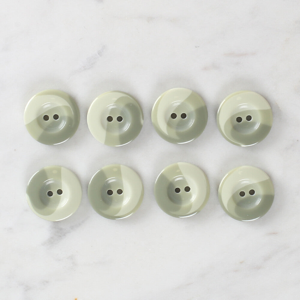 Loren Crafts 8 Pack Button, Green - 1127