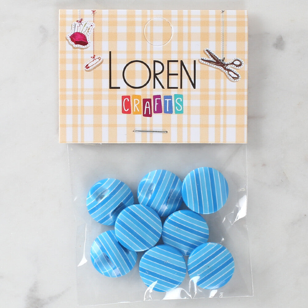 Loren Crafts 8 Pack Patterned Button - 1099