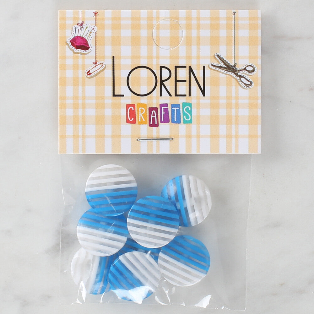 Loren Crafts 8 Pack Patterned Button - 1085