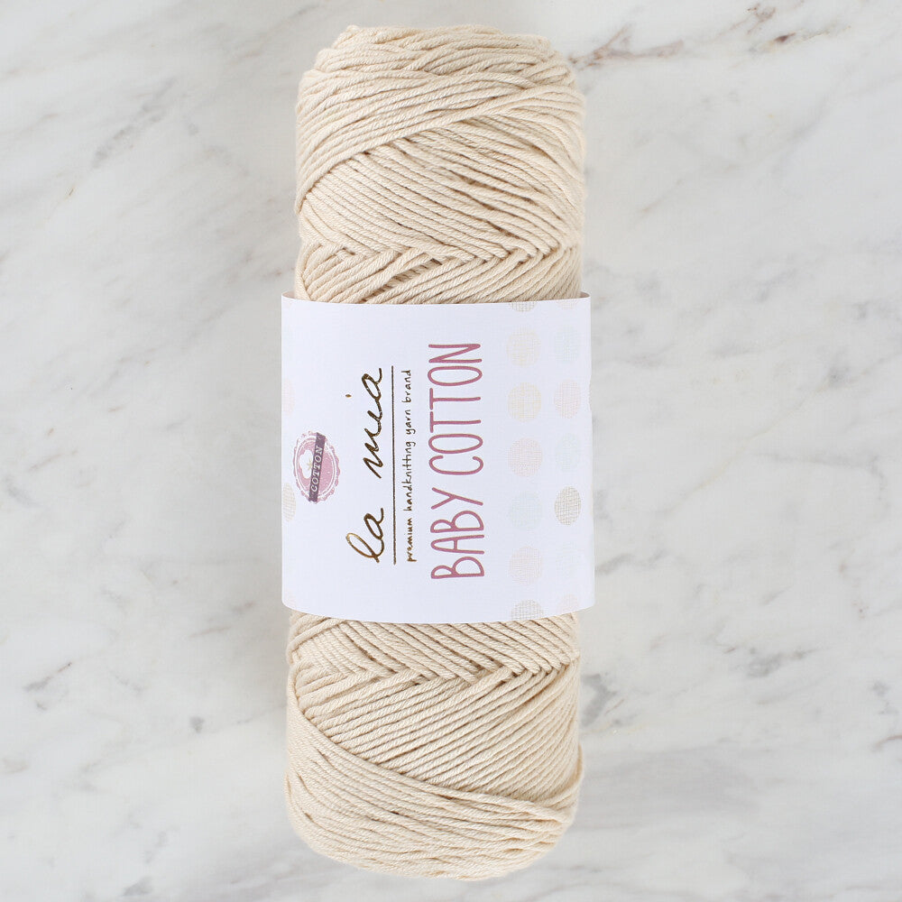 La Mia Baby Cotton Yarn, Cream - L002