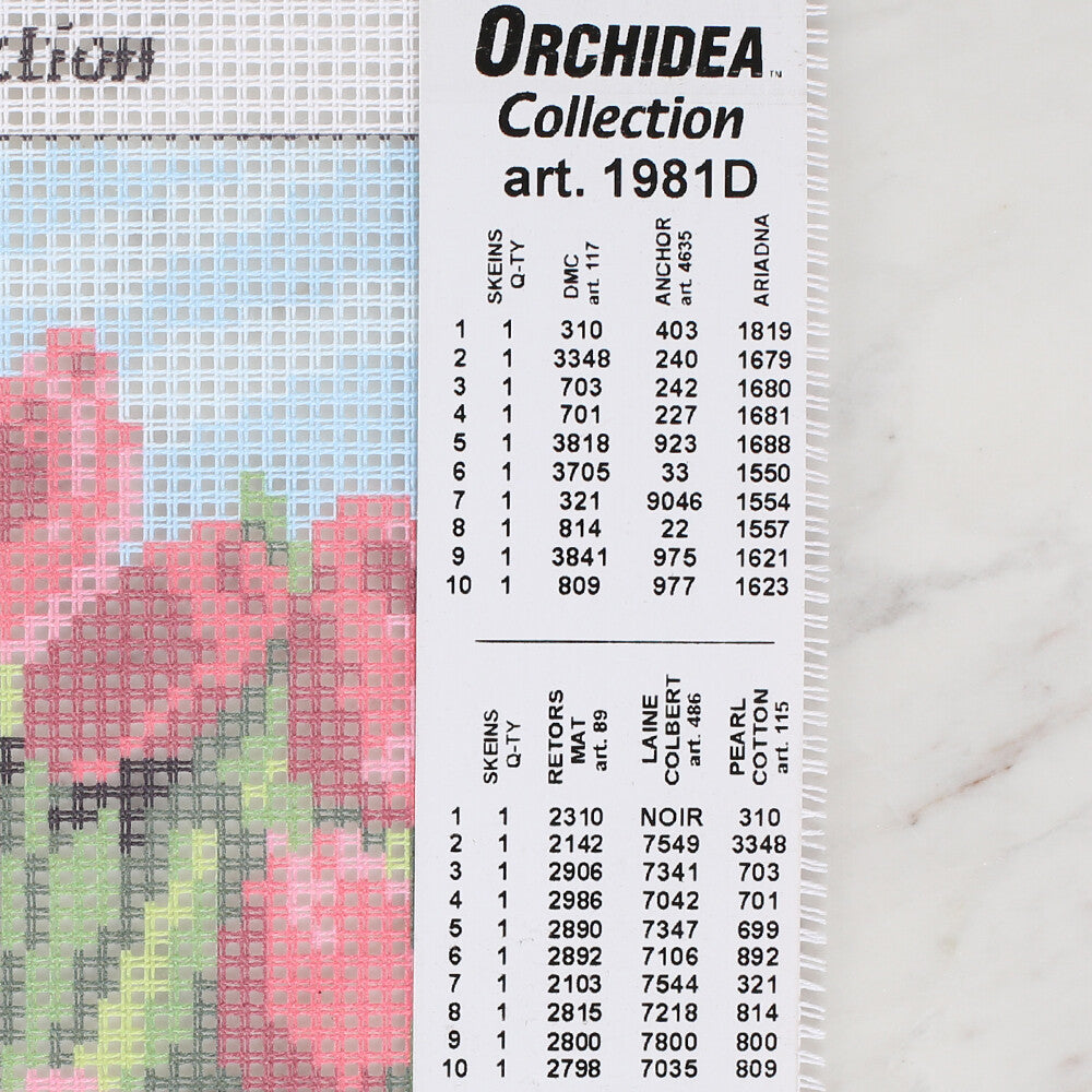 Orchidea 15x15 cm Printed Gobelin 1981D