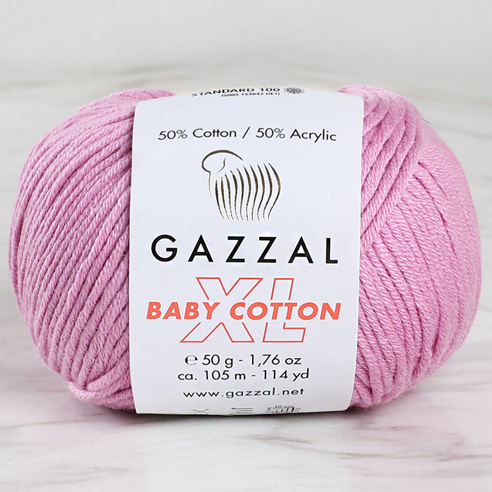 Gazzal Baby Cotton XL Baby Yarn, Pink - 3422XL
