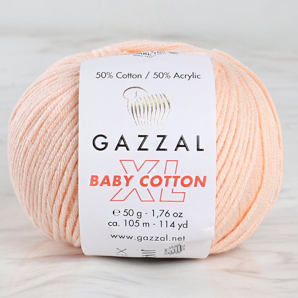 Gazzal Baby Cotton XL Yarn, Salmon - 3469XL