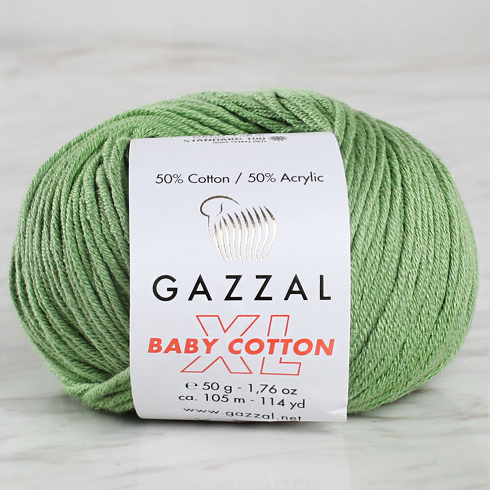 Gazzal Baby Cotton XL Yarn, Green - 3448XL