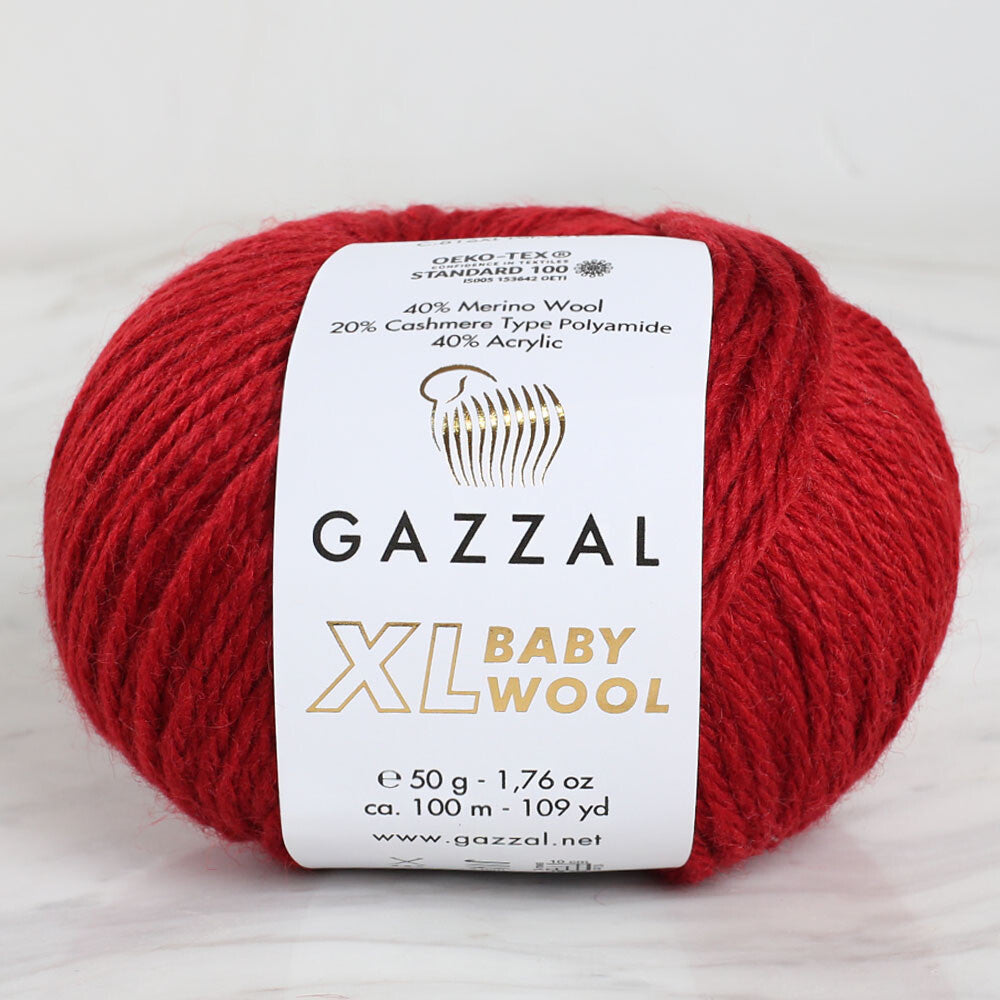 Gazzal Baby Wool XL Baby Yarn, Red - 816XL