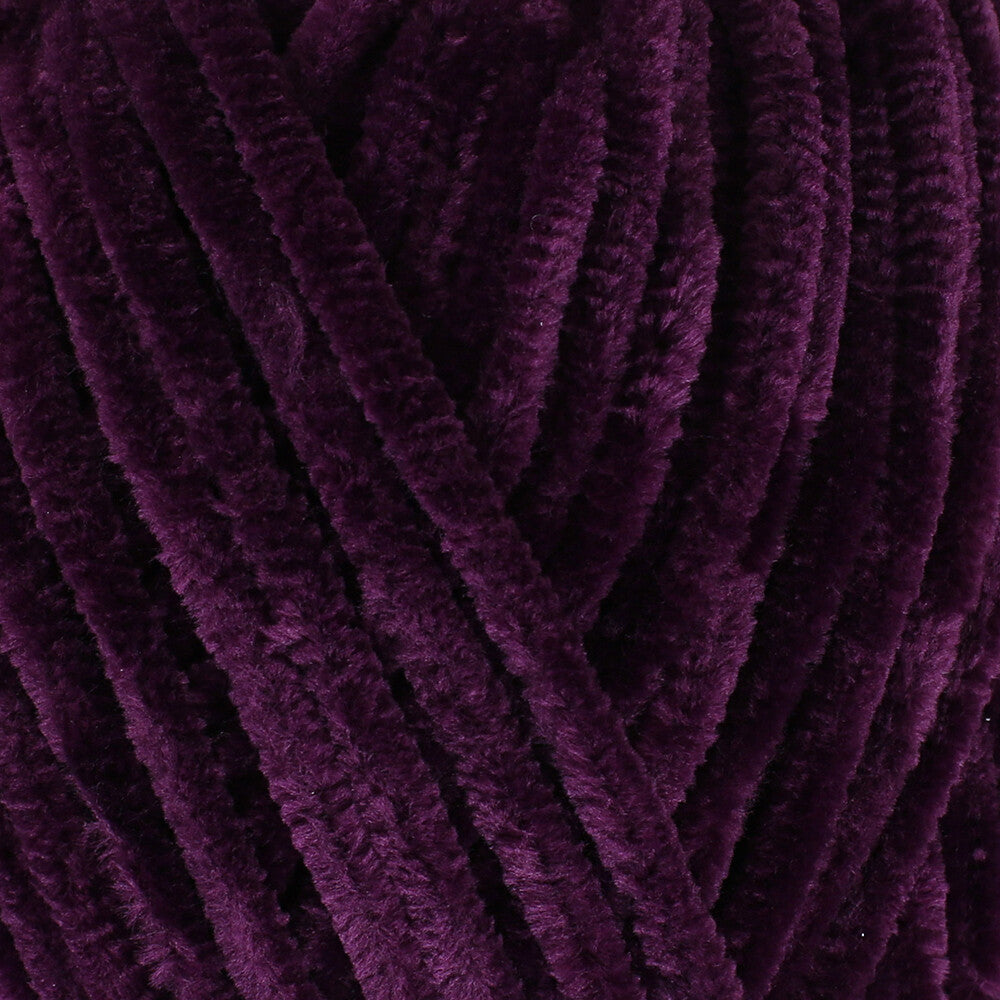 La Mia Mellow Chenille Yarn, Aubergine Purple - 915