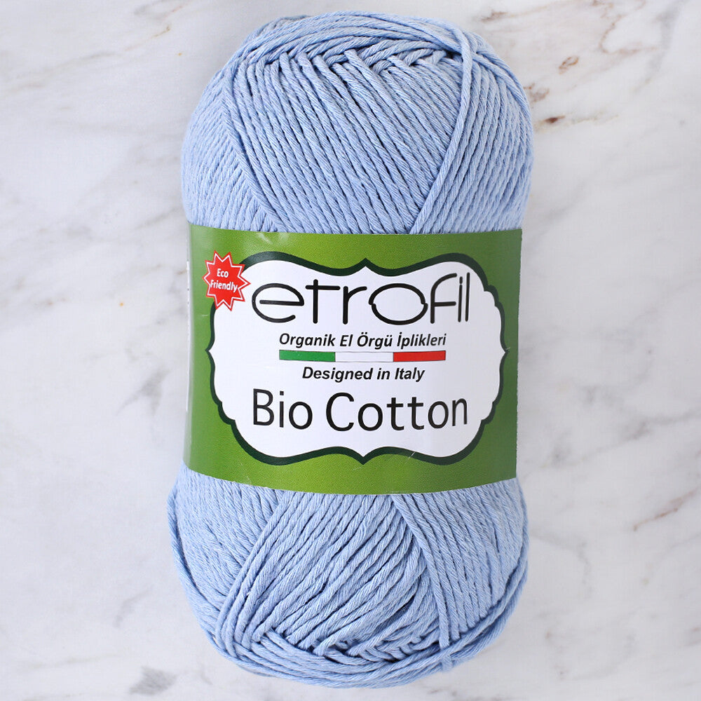 Etrofil Bio Cotton Knitting Yarn, Blue- 10202