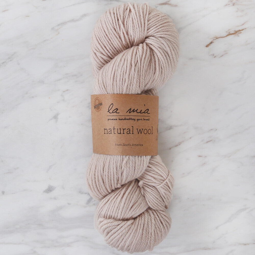 La Mia Natural Wool Yarn, Stone - L202