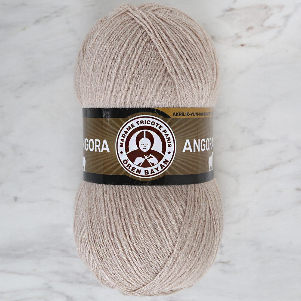 Madame Tricote Paris Angora Knitting Yarn, Beige -130