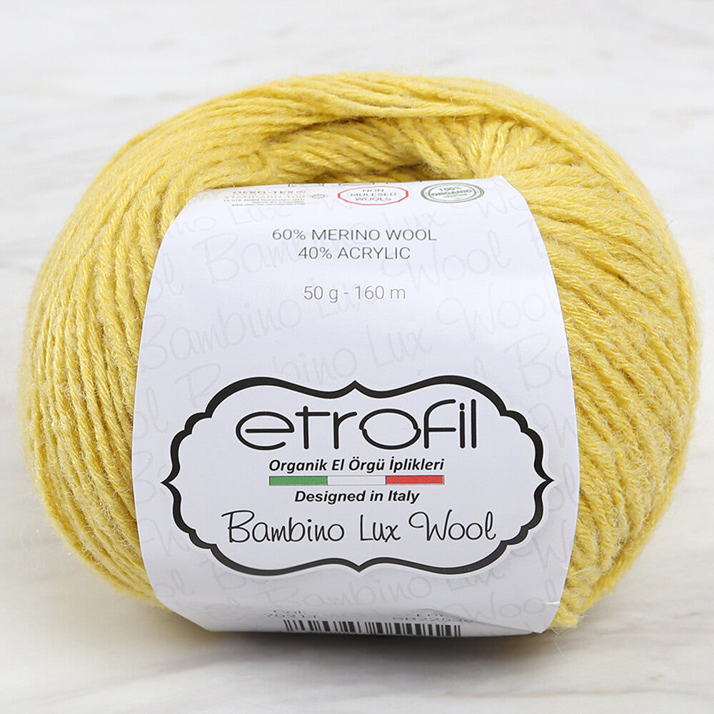 Etrofil Bambino Lux Wool Yarn, Yellow - 70211