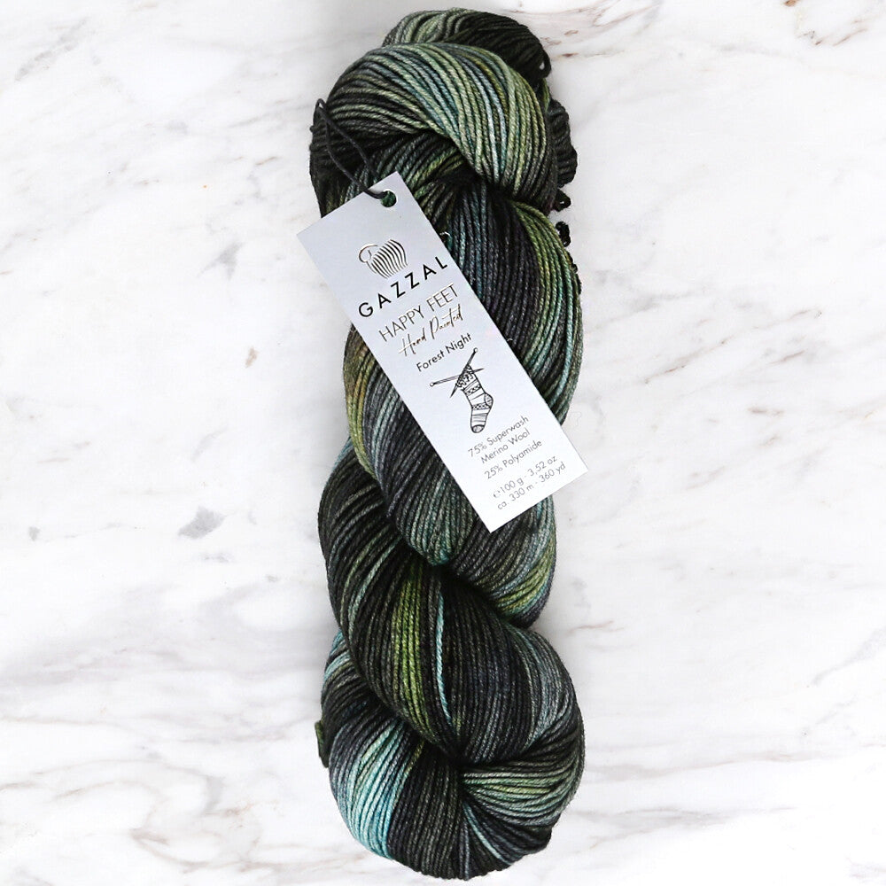 Gazzal Happy Feet Knitting Yarn, Variegated - 3265