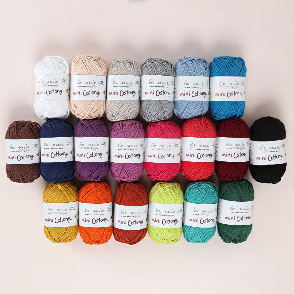 La Mia Mini Cottony 20 Skeins yarn, Assorted Colors - V2