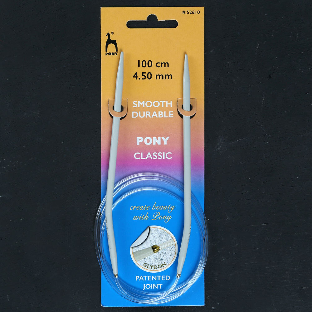 Pony 4.5 mm 100 cm Glydon Joint Aluminium Circular Needle - 52610