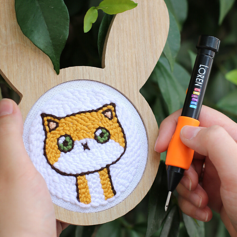 Loren Crafts Teddy Bear Shaped Wooden Embroidery Hoop