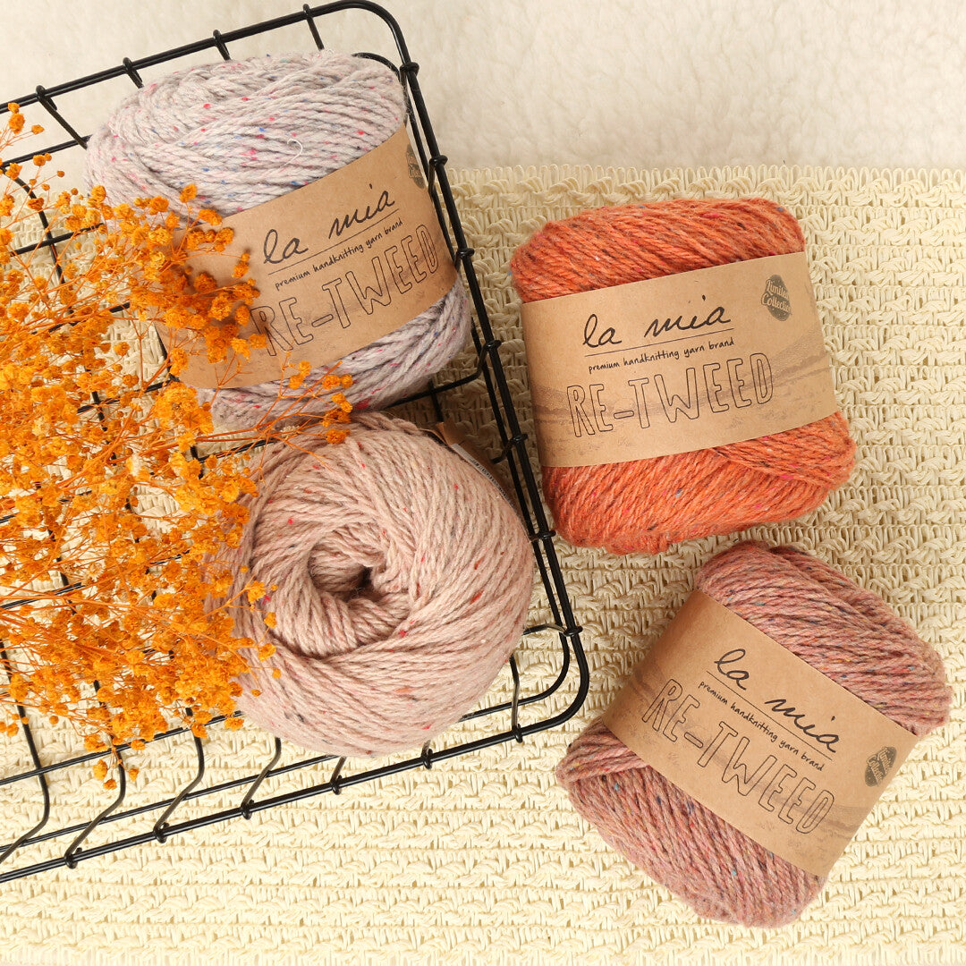 La Mia Re-Tweed Melange Yarn, Grey - L156