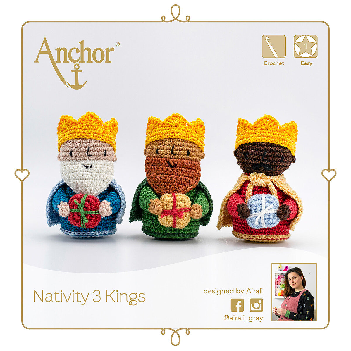 Anchor Nativity 3 Kings Amigurumi Set - A28C004-09062