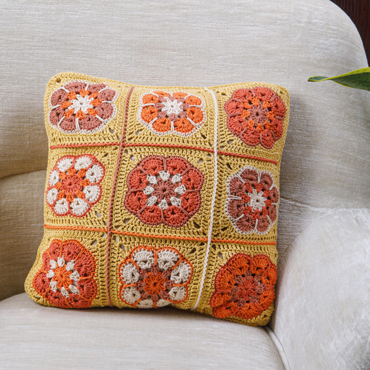 Anchor Organic Cotton Cushion Kit, Granny Square - Art:A28G001-09064