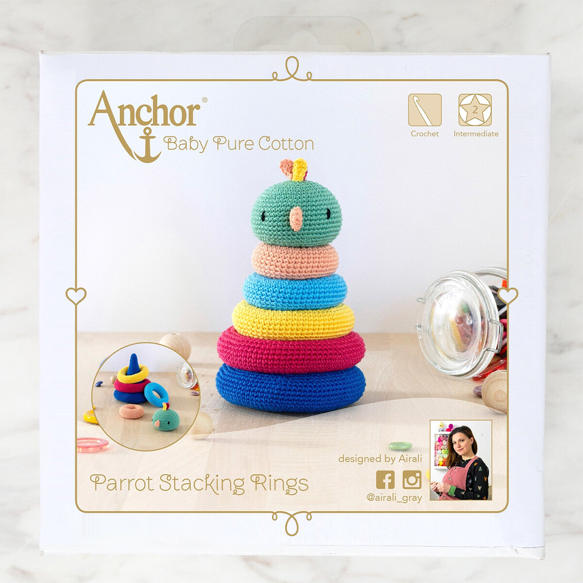 Anchor Parrot Stacking Rings Set - A28B004-09061