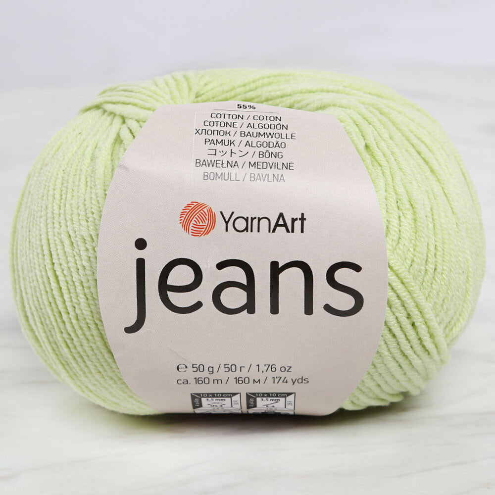 YarnArt Jeans Knitting Yarn, Light Green - 11