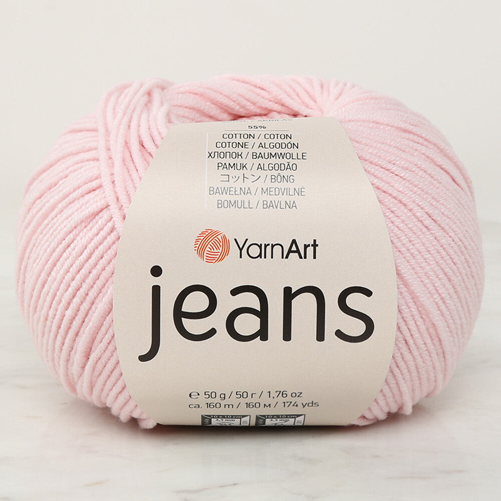 YarnArt Jeans Knitting Yarn, Pink - 18