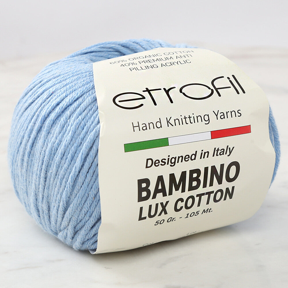 Etrofil Bambino Lux Cotton Yarn, Blue - 70524