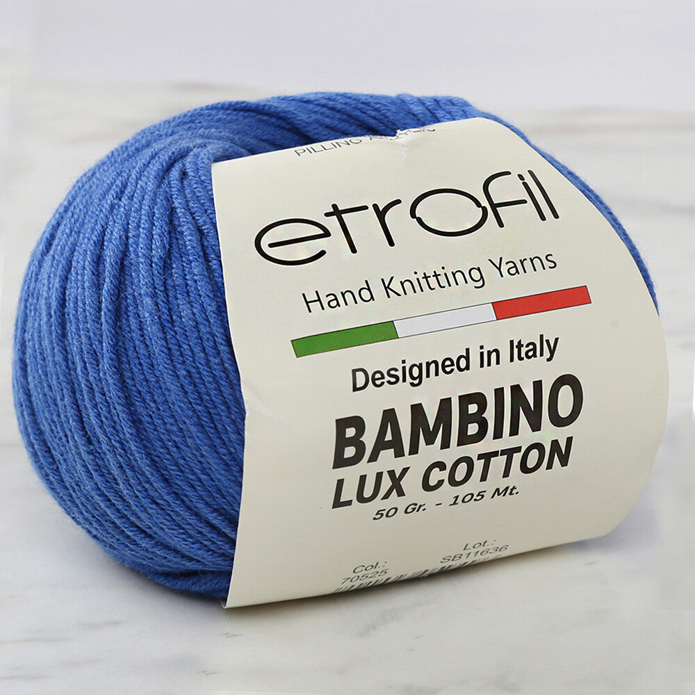 Etrofil Bambino Lux Cotton Yarn, Dark Blue - 70525