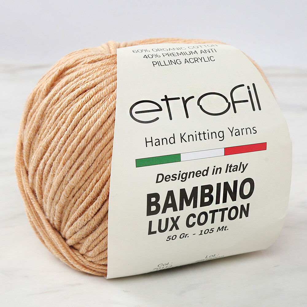 Etrofil Bambino Lux Cotton Yarn, Beige - 70113