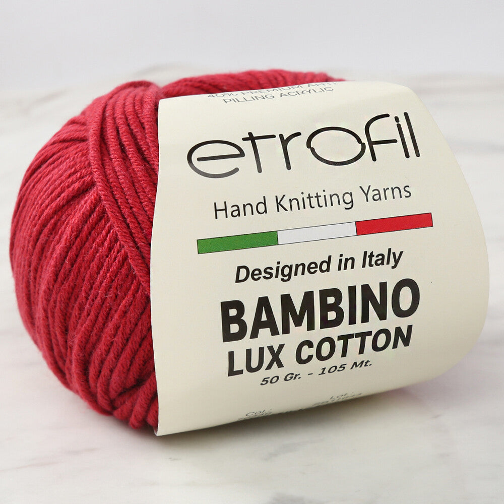 Etrofil Bambino Lux Cotton Yarn, Light Claret - 70346