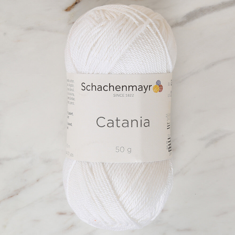 Schachenmayr Catania 50g Yarn, White - 9801210-00106