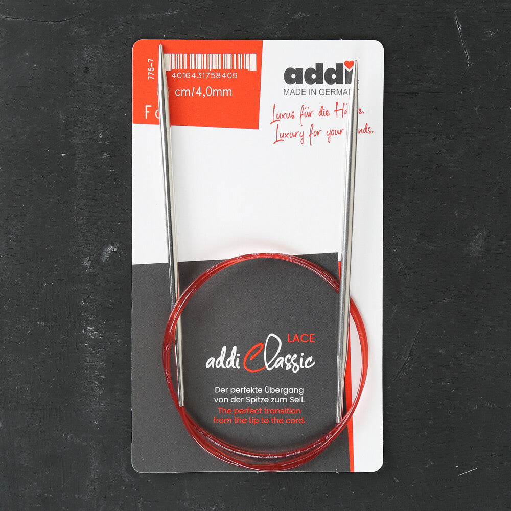 Addi 4mm 80cm Lace Circular Knitting Needles - 775-7