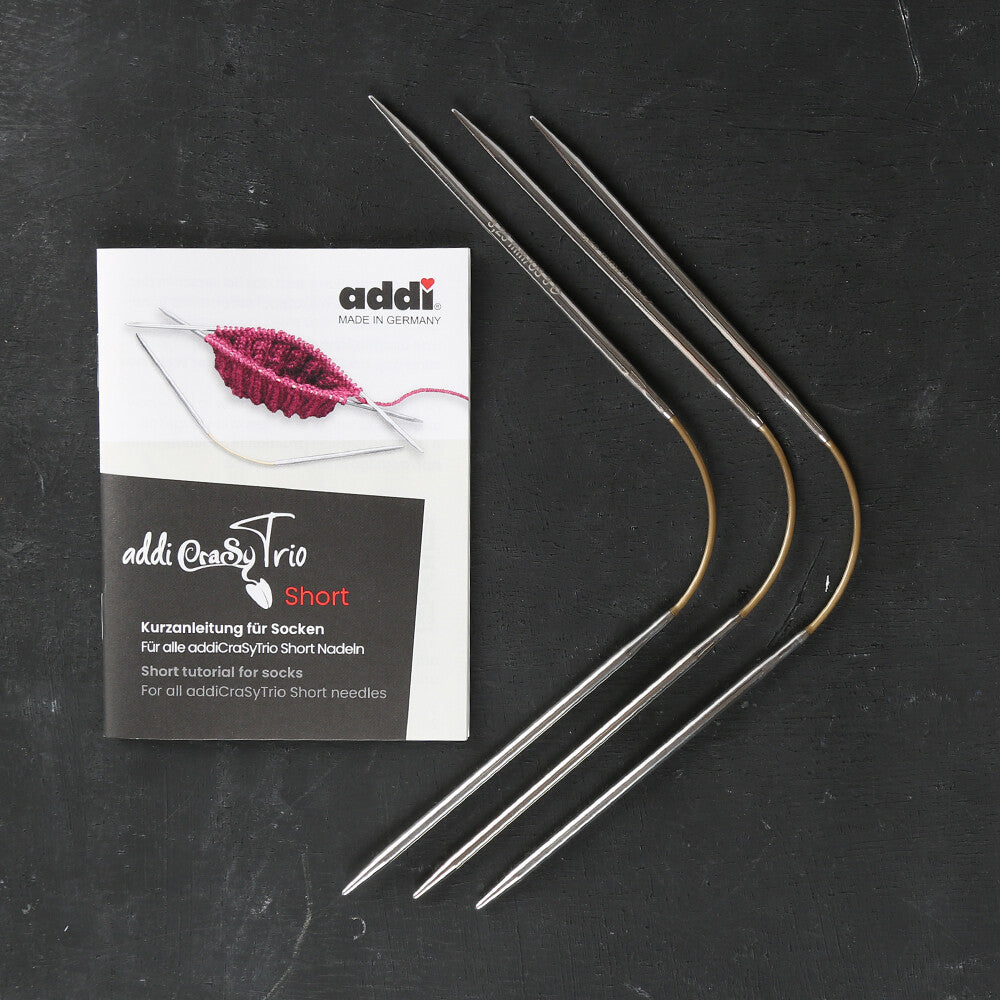 Addi CrasyTrio 4.5 Mm 21 Cm Flexible Sock Knitting Needles, Set of 3 - 160-2