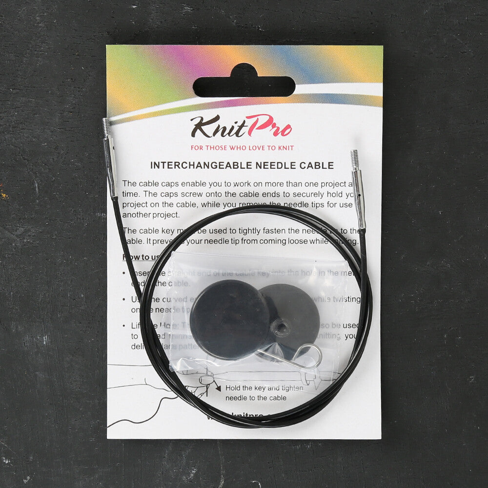 KnitPro 80 cm 1 pieces of knitting Cable, Black - 10522