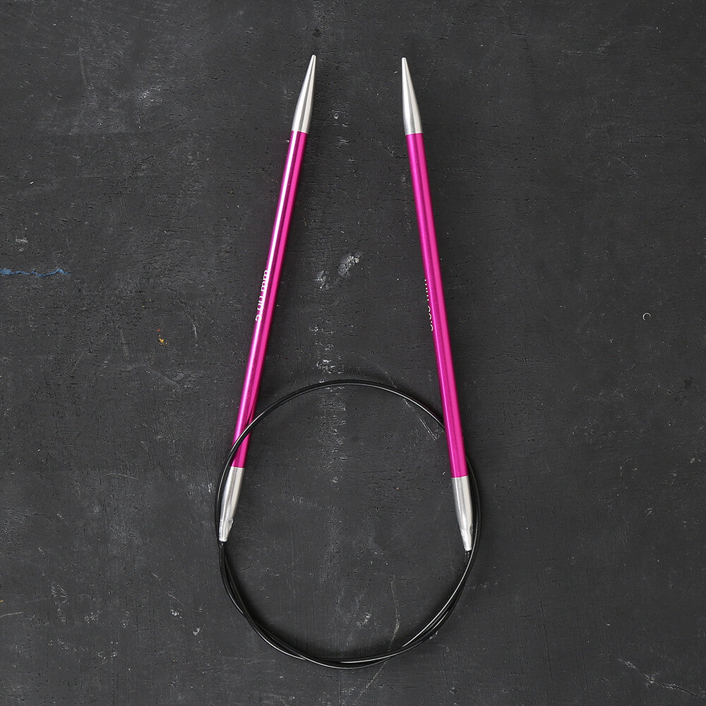 KnitPro Zing 5 Mm 60 Cm Metal Circular Needles, - 47101