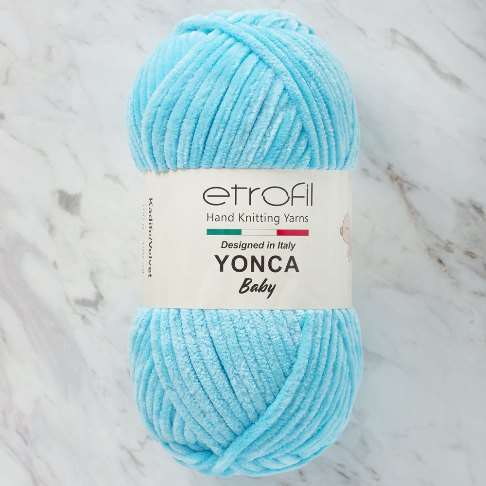 Etrofil Yonca Chenille Yarn, Light Turquoise - 70519