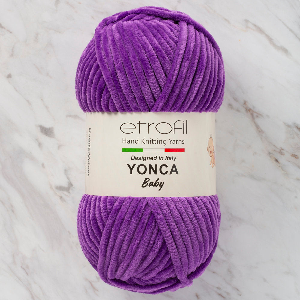 Etrofil Yonca Chenille Yarn, Purple - 70608