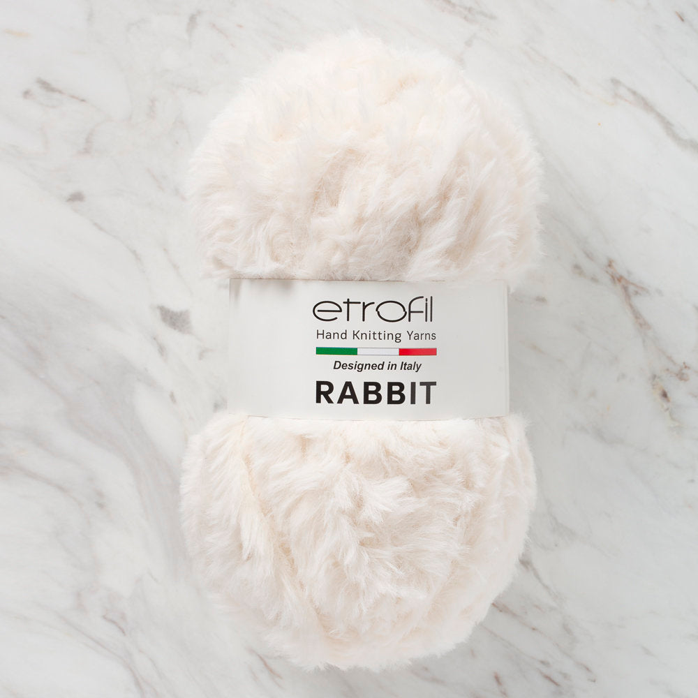 Etrofil Rabbit Fur Yarn, Light Cream - 70111