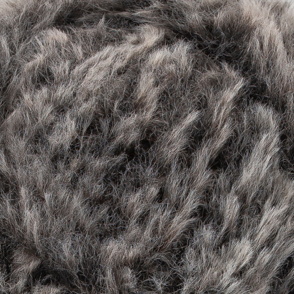 Etrofil Rabbit Fur Yarn, Grey/Black - 70907