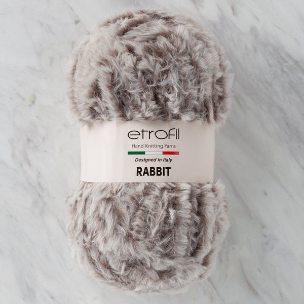 Etrofil Rabbit Fur Yarn, Lilac/White - 70684