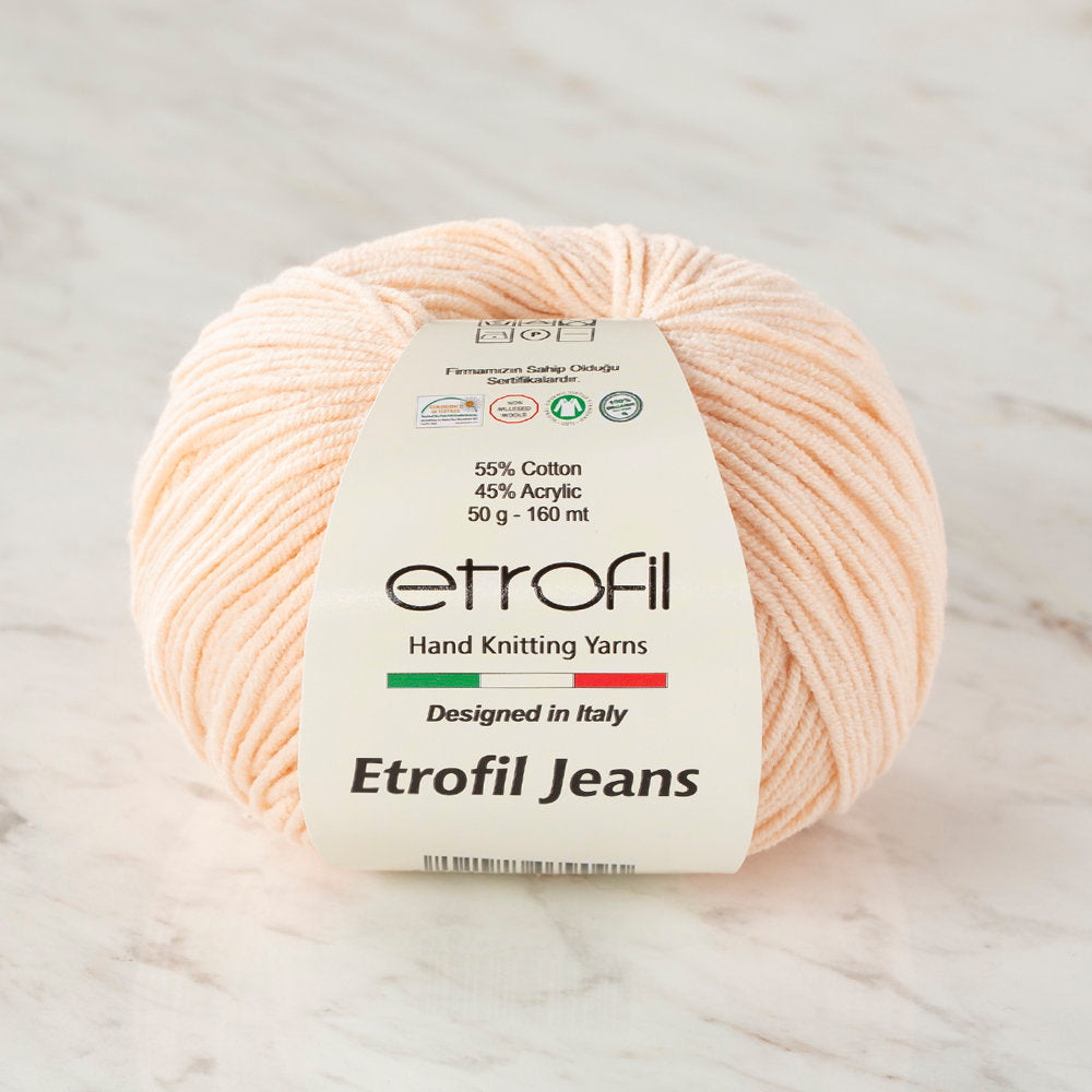 Etrofil Jeans Knitting Yarn, Light Salmon - 008