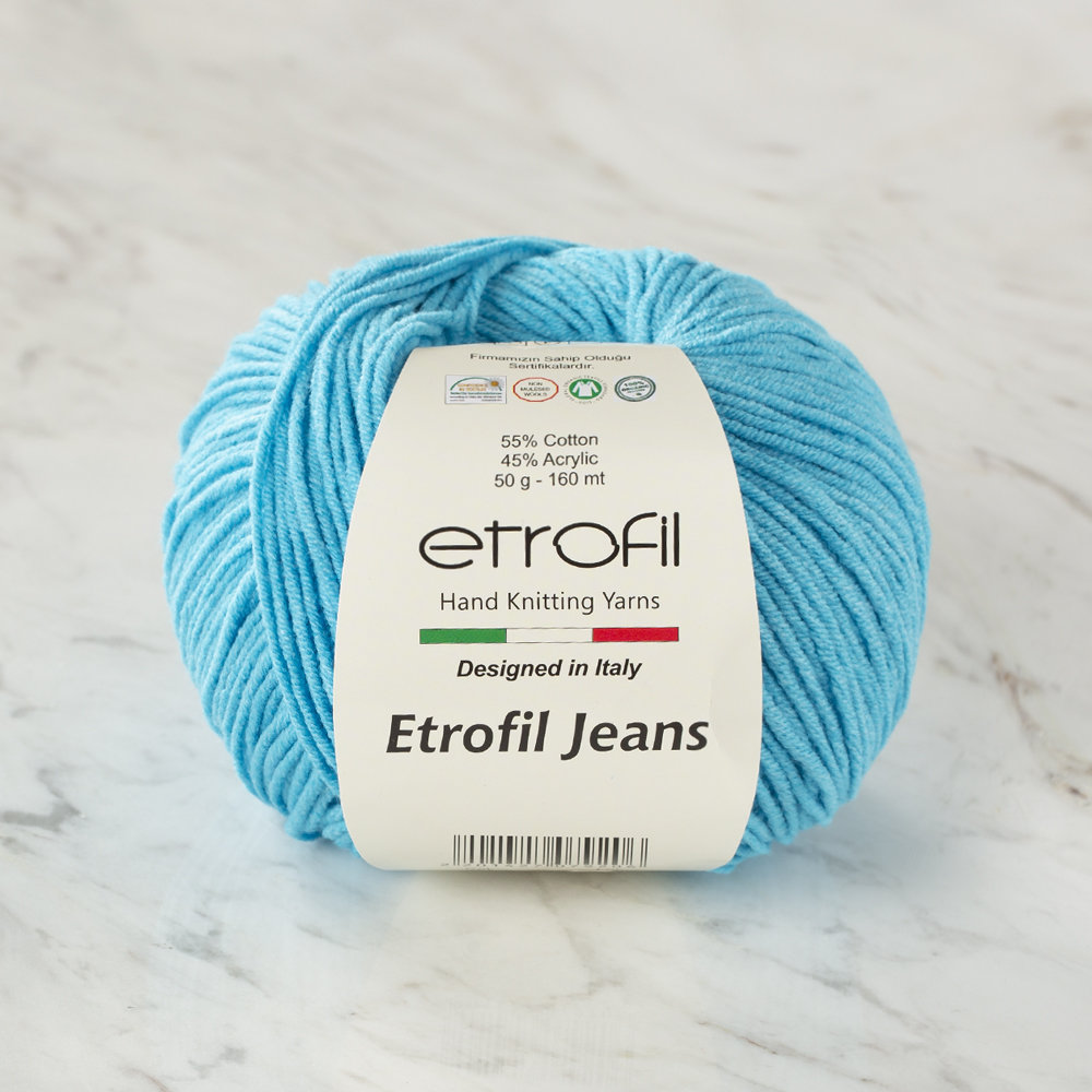 Etrofil Jeans Knitting Yarn, Blue - 021