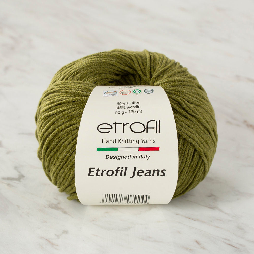 Etrofil Jeans Knitting Yarn, Dark Green - 026