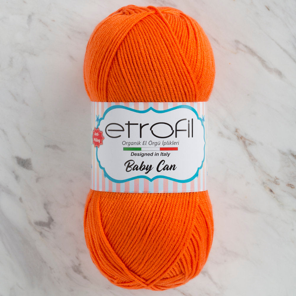 Etrofil Baby Can Knitting Yarn, Orange - 80024
