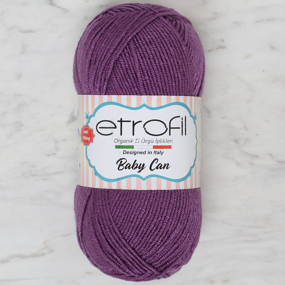 Etrofil Baby Can Knitting Yarn, Purple - 80060