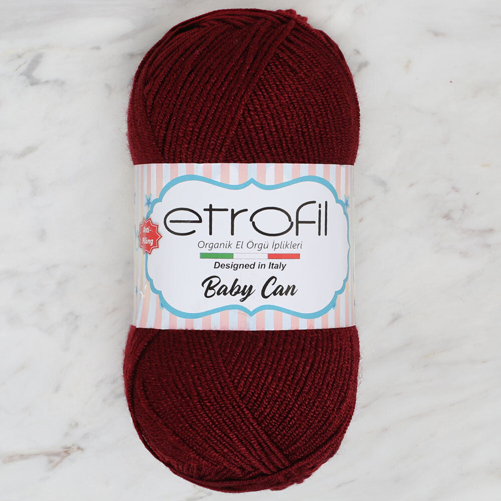 Etrofil Baby Can Knitting Yarn, Claret - 80039