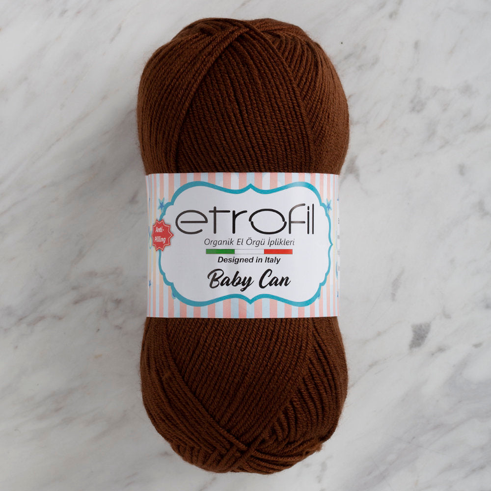 Etrofil Baby Can Knitting Yarn, Brown - 80071
