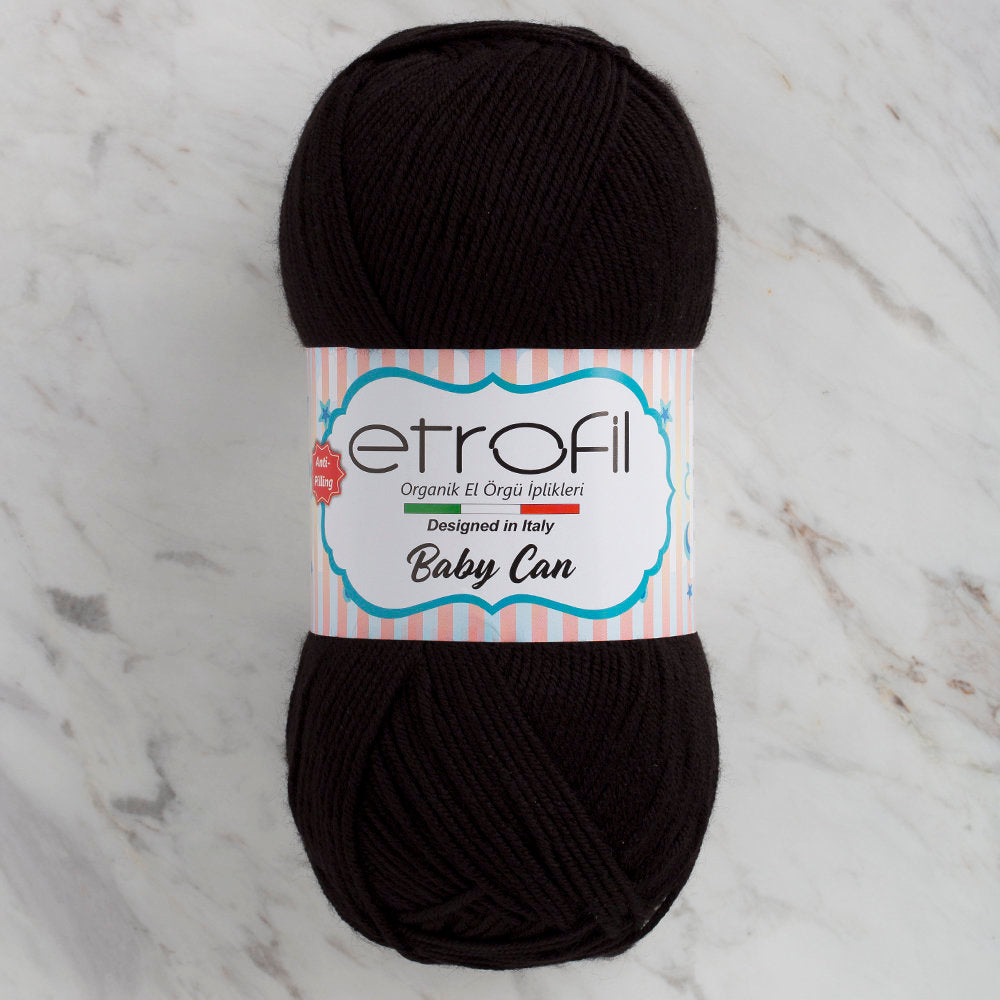 Etrofil Baby Can Knitting Yarn, Black - 80092