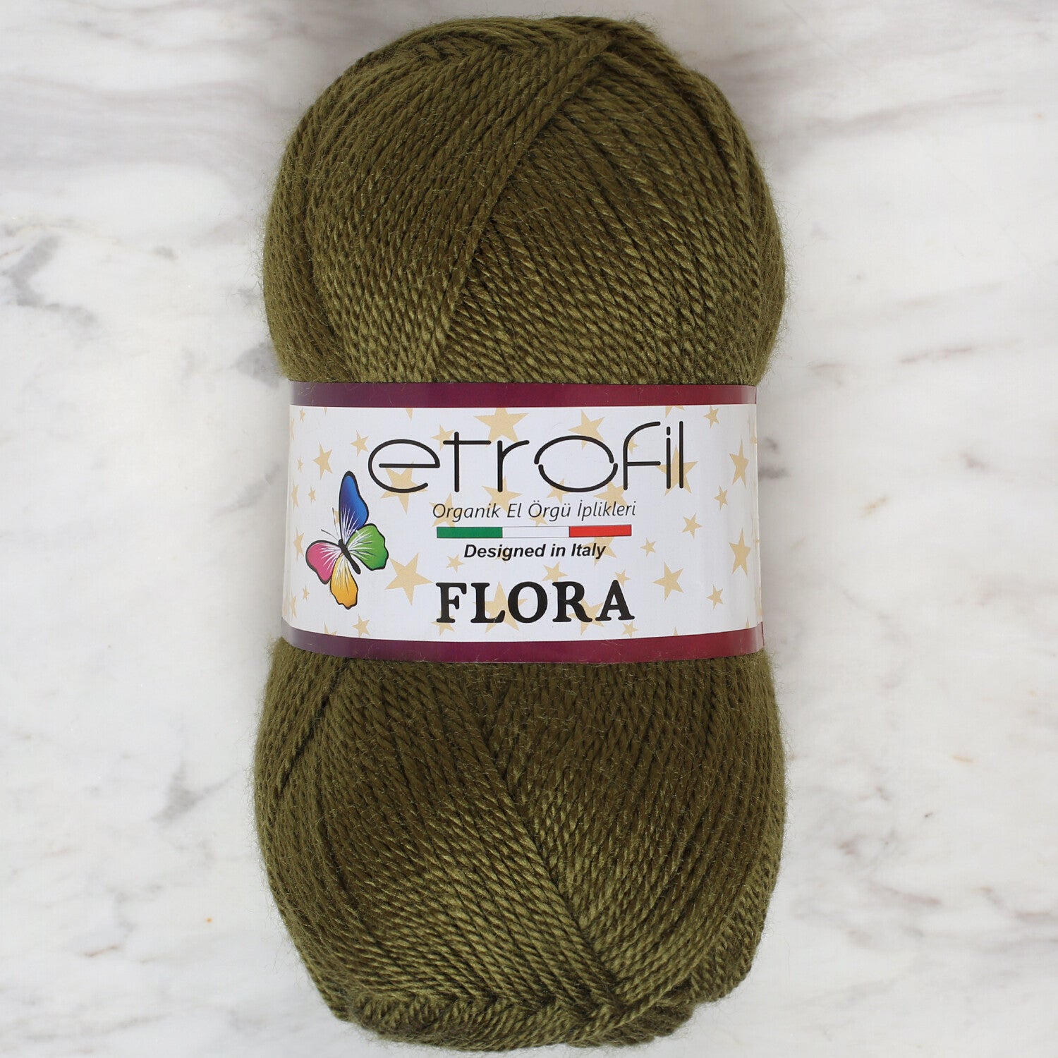 Etrofil Flora Yarn, Navy Green  -74008