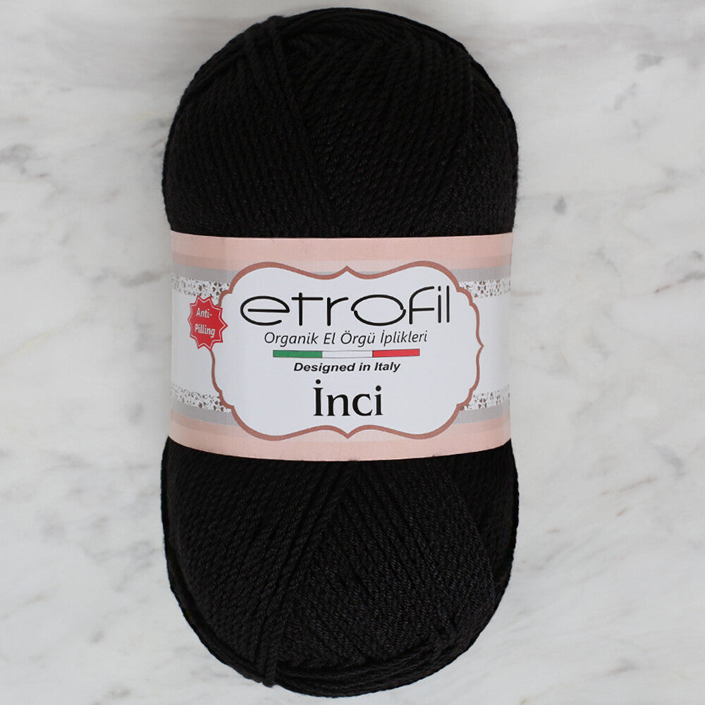 Etrofil İnci Yarn, Black - 70978