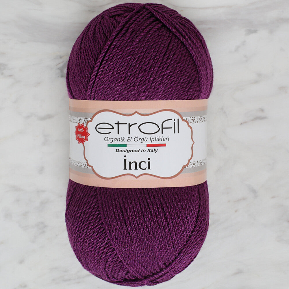 Etrofil İnci Yarn, Dark Purple - 70678